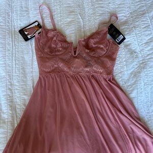 Rachel Zoe mesh babydoll set with thong | NWT